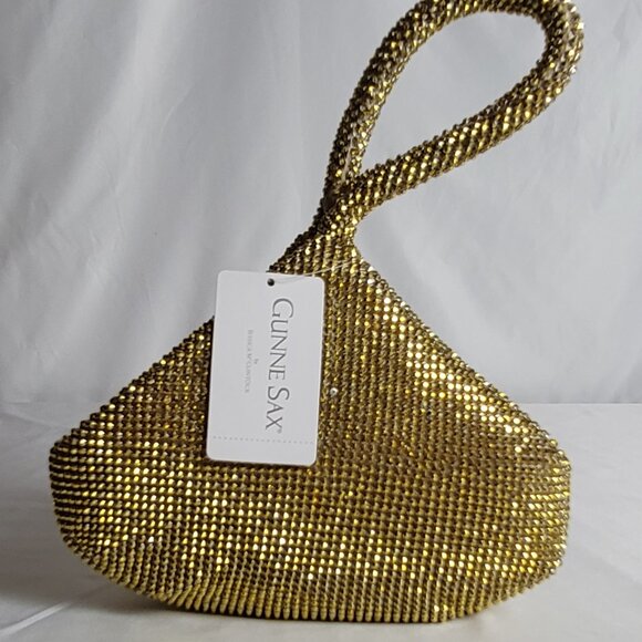 Gunne Sax Handbags - Gunne Sax by Jessica Mclintock Gold Mesh Wristlet